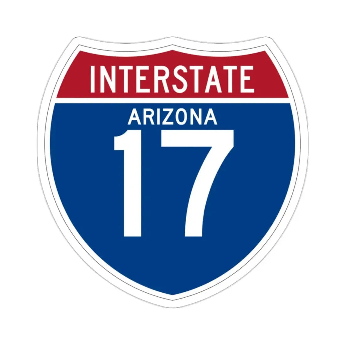 Interstate 17 (U.S. Highways) STICKER Vinyl Die-Cut Decal - The Sticker Space