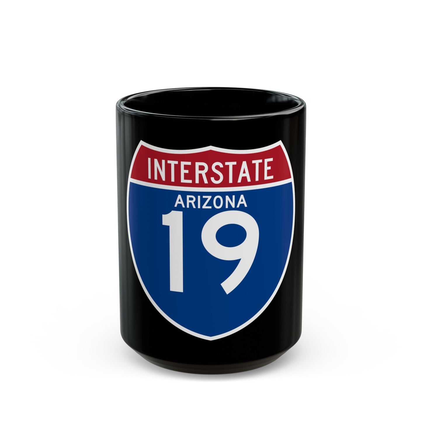 Interstate 19 (U.S. Highways) Black Coffee Mug-15oz-The Sticker Space