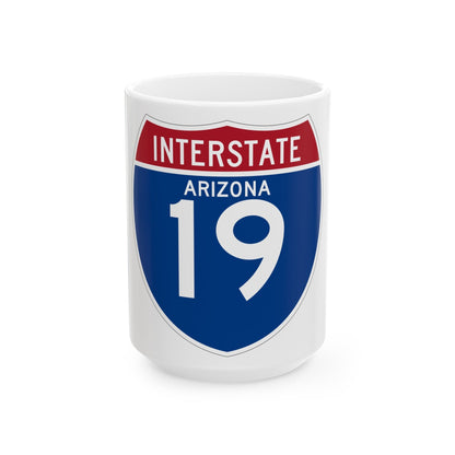 Interstate 19 (U.S. Highways) White Coffee Mug-15oz-The Sticker Space