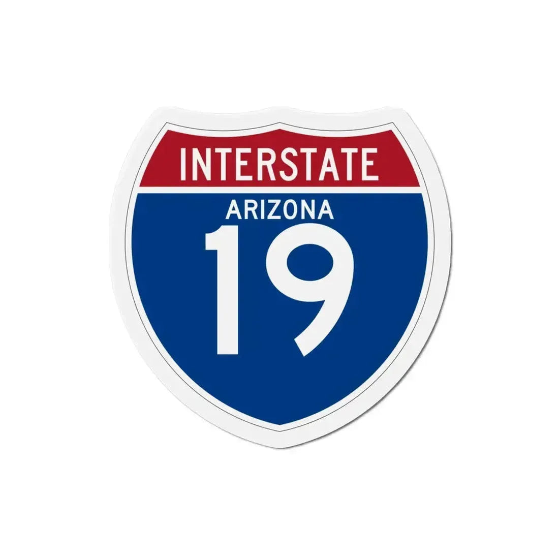 Interstate 19 (U.S. Highways) Refrigerator Magnet 4 Inch - The Sticker Space