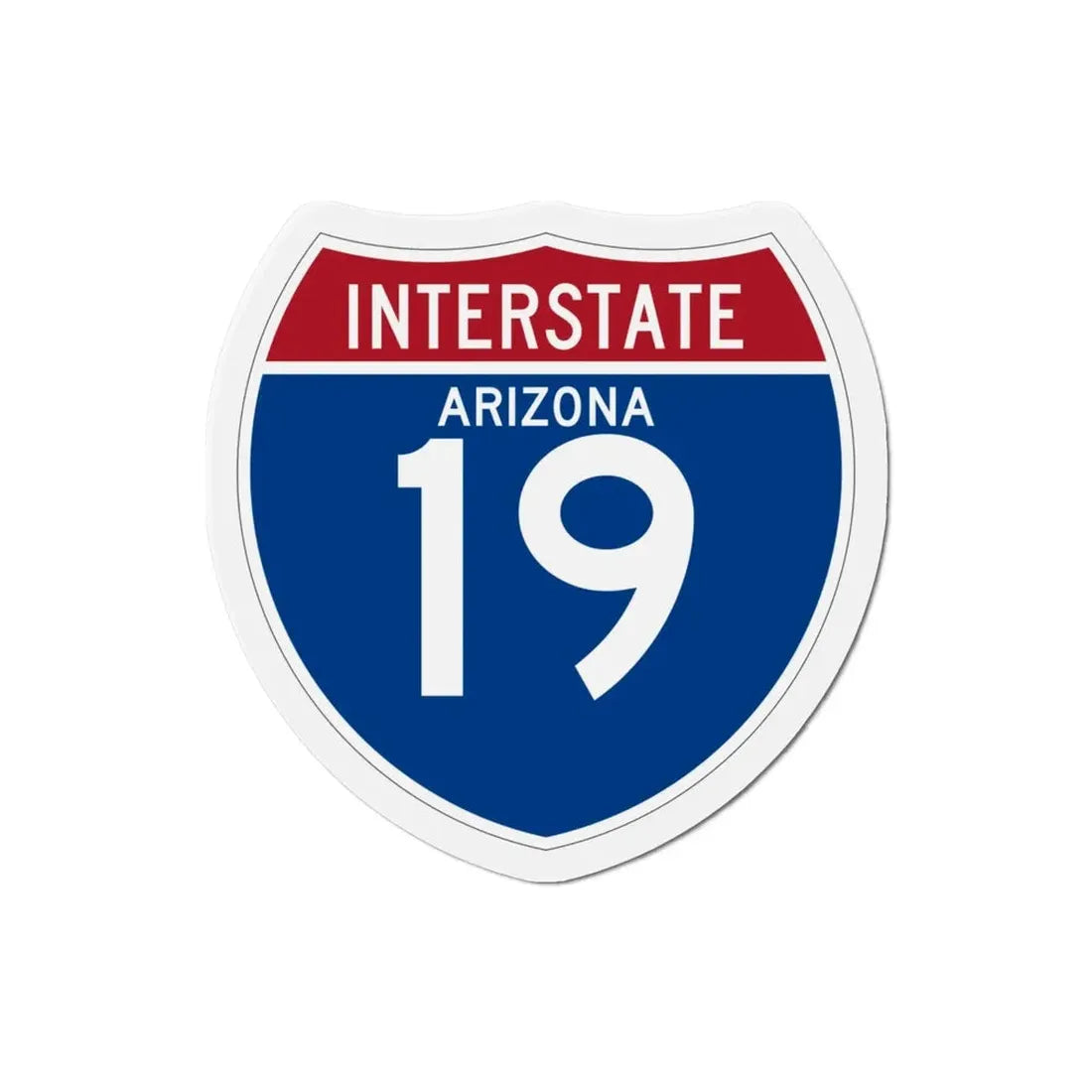 Interstate 19 (U.S. Highways) Refrigerator Magnet - The Sticker Space