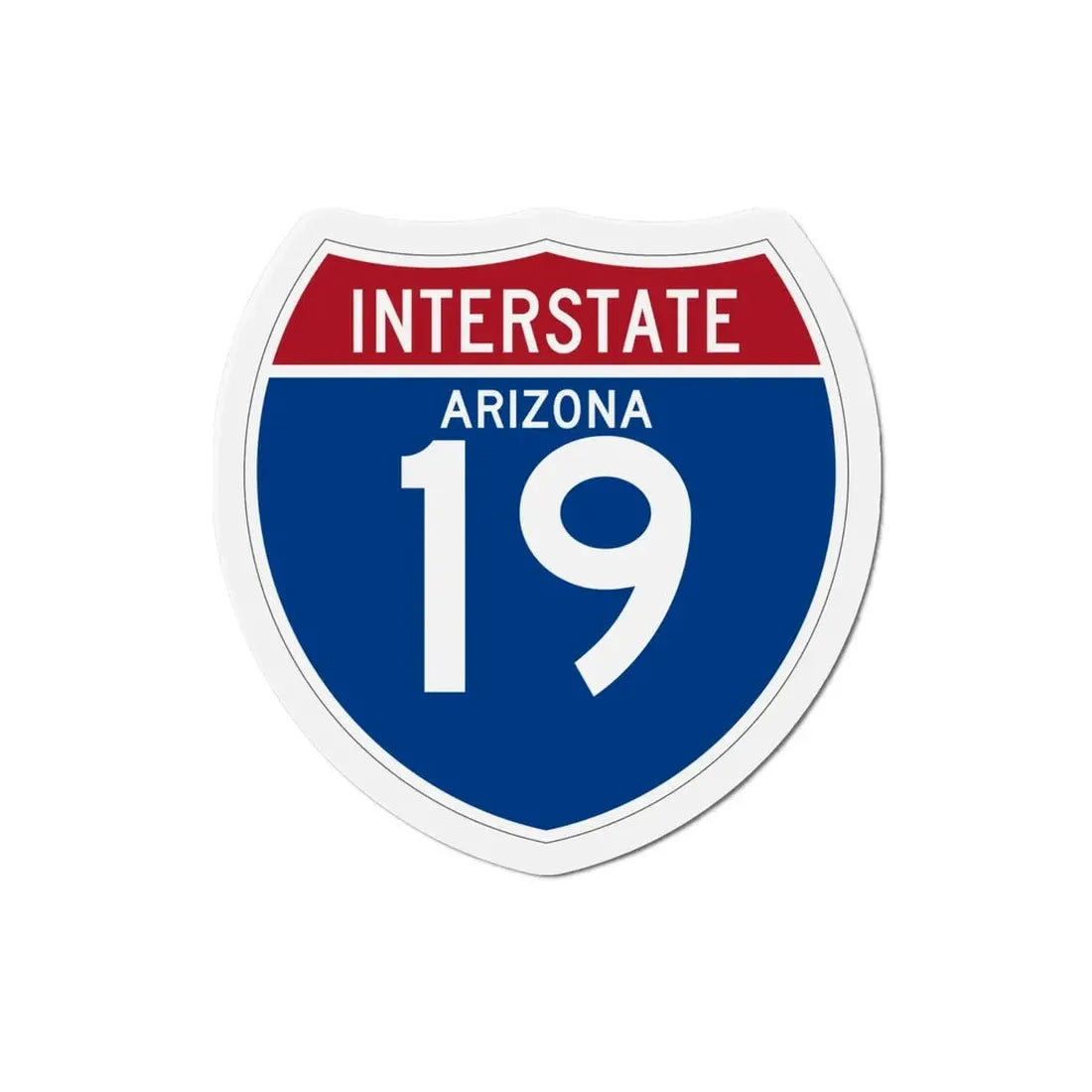 Interstate 19 (U.S. Highways) Refrigerator Magnet - The Sticker Space