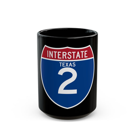 Interstate 2 (U.S. Highways) Black Coffee Mug-15oz-The Sticker Space