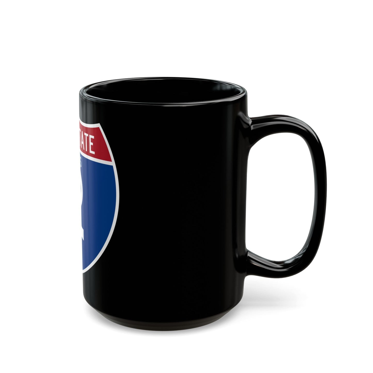 Interstate 2 (U.S. Highways) Black Coffee Mug-The Sticker Space