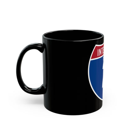 Interstate 2 (U.S. Highways) Black Coffee Mug-The Sticker Space