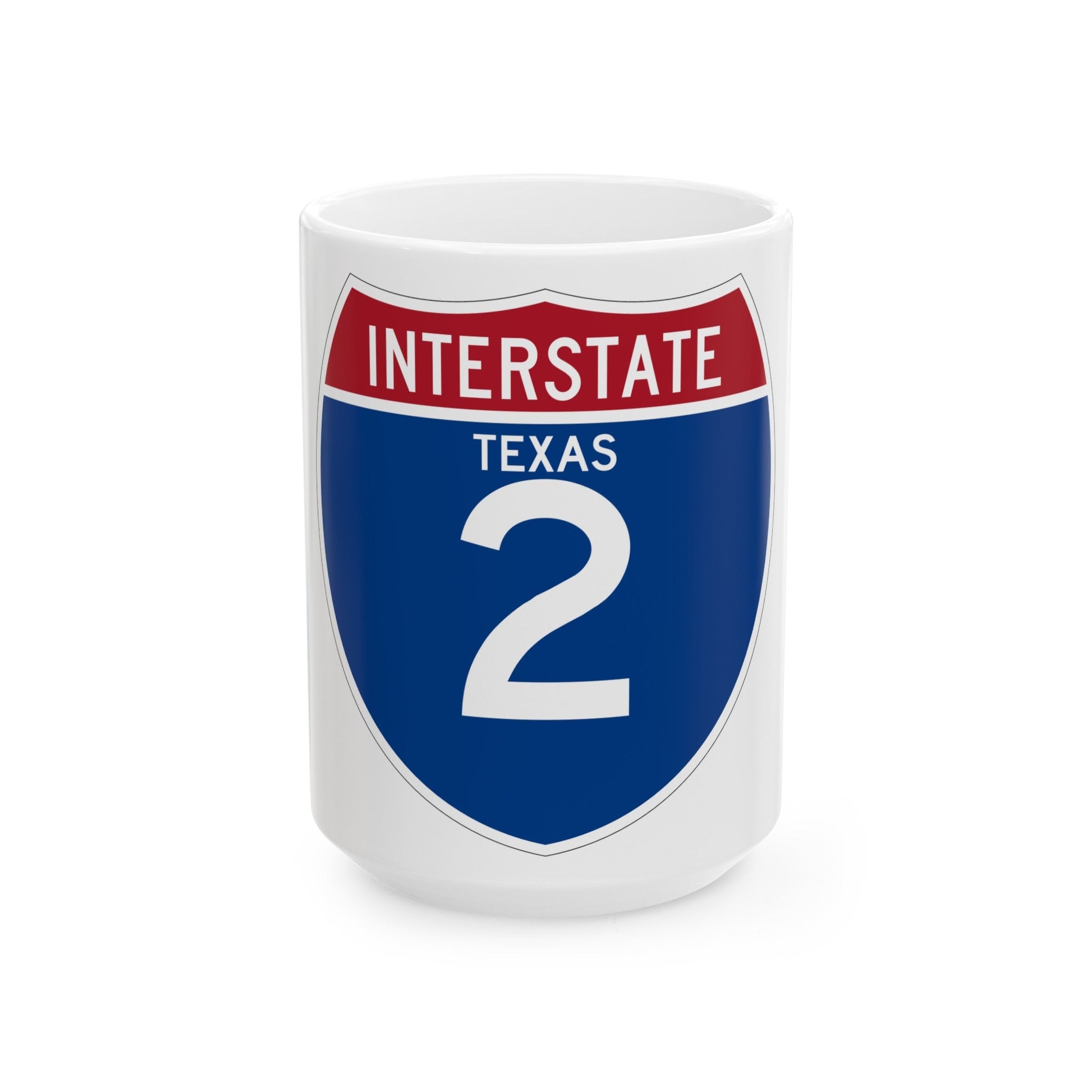 Interstate 2 (U.S. Highways) White Coffee Mug-15oz-The Sticker Space