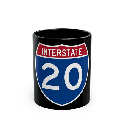 Interstate 20 (U.S. Highways) Black Coffee Mug-11oz-The Sticker Space