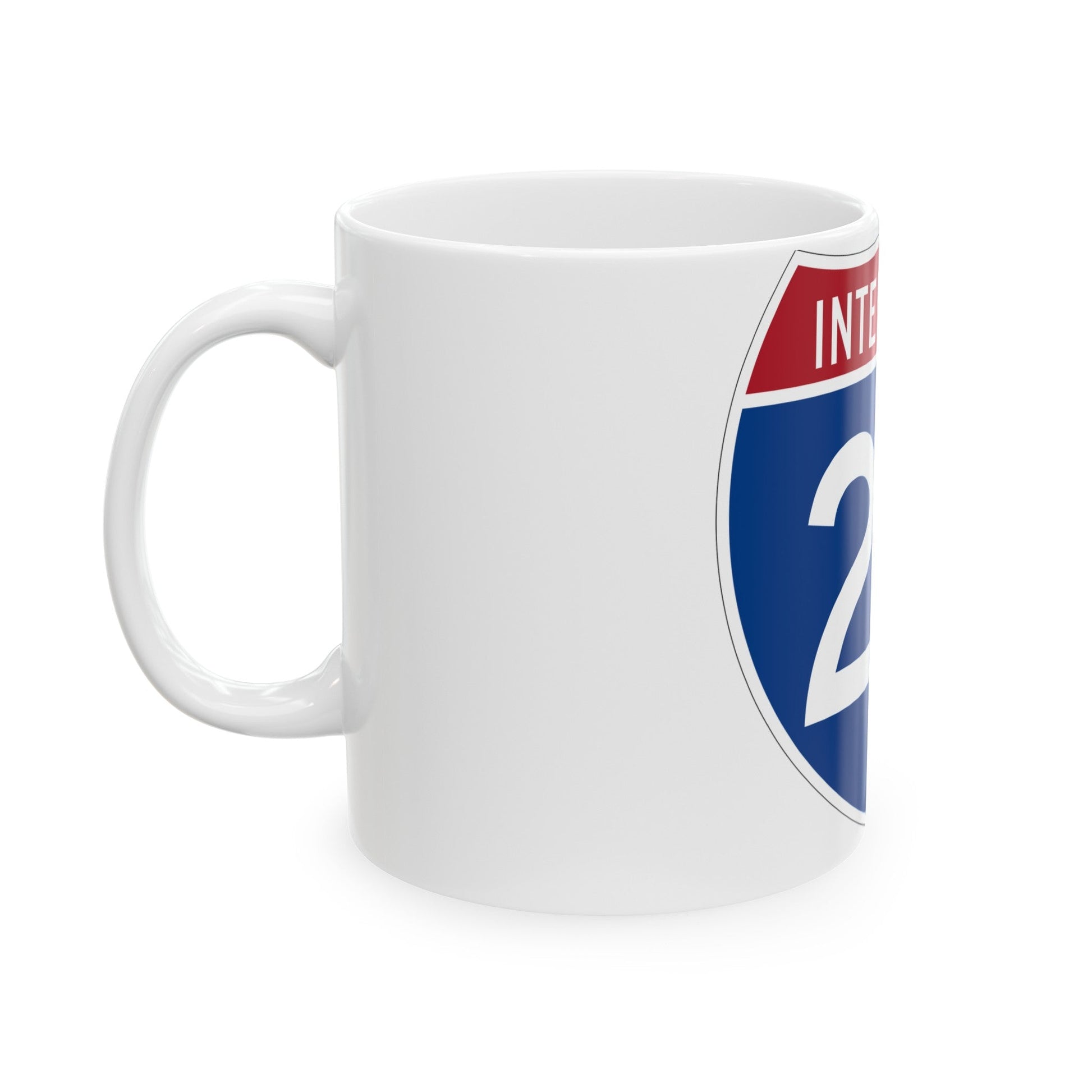 Interstate 20 (U.S. Highways) White Coffee Mug-The Sticker Space