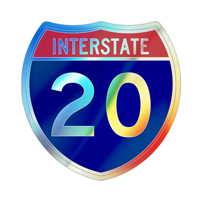 Interstate 20 (U.S. Highways) Holographic STICKER Die-Cut Vinyl Decal - The Sticker Space