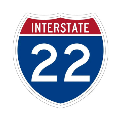 Interstate 22 (U.S. Highways) STICKER Vinyl Die-Cut Decal 5 Inch - The Sticker Space