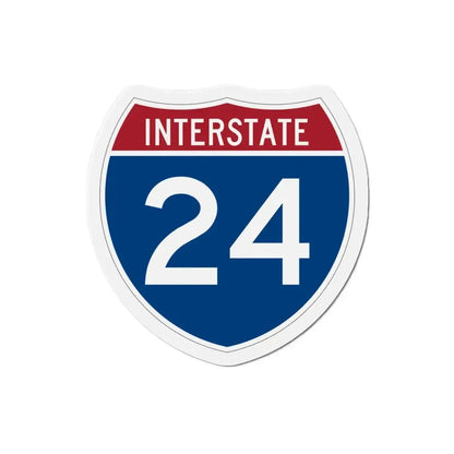 Interstate 24 (U.S. Highways) Refrigerator Magnet 3 Inch - The Sticker Space