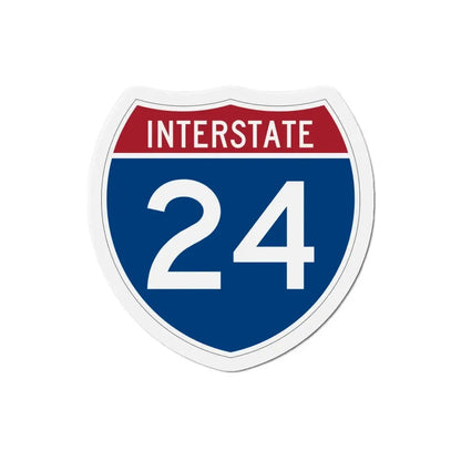 Interstate 24 (U.S. Highways) Refrigerator Magnet 3 Inch - The Sticker Space