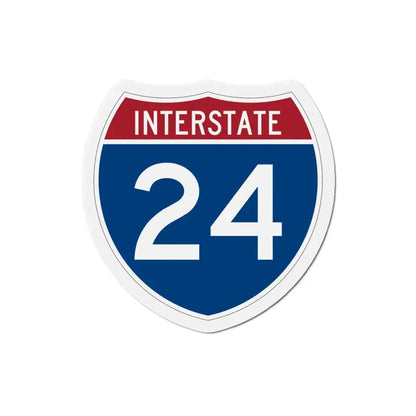 Interstate 24 (U.S. Highways) Refrigerator Magnet 4 Inch - The Sticker Space