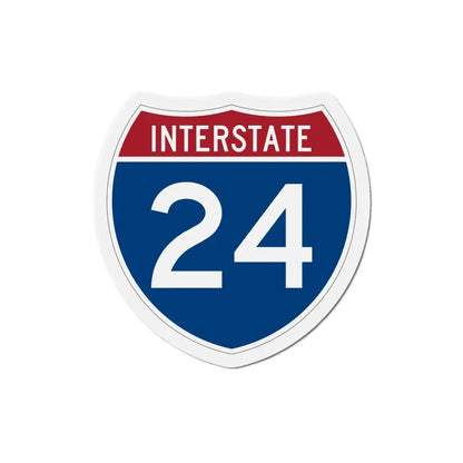 Interstate 24 (U.S. Highways) Refrigerator Magnet 5 Inch - The Sticker Space