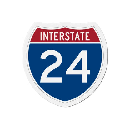 Interstate 24 (U.S. Highways) Refrigerator Magnet - The Sticker Space