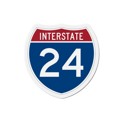 Interstate 24 (U.S. Highways) Refrigerator Magnet - The Sticker Space
