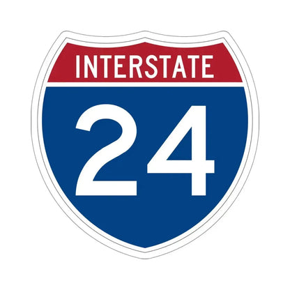 Interstate 24 (U.S. Highways) STICKER Vinyl Die-Cut Decal 4 Inch - The Sticker Space