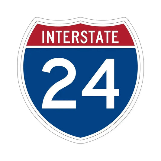 Interstate 24 (U.S. Highways) STICKER Vinyl Die-Cut Decal 6 Inch - The Sticker Space