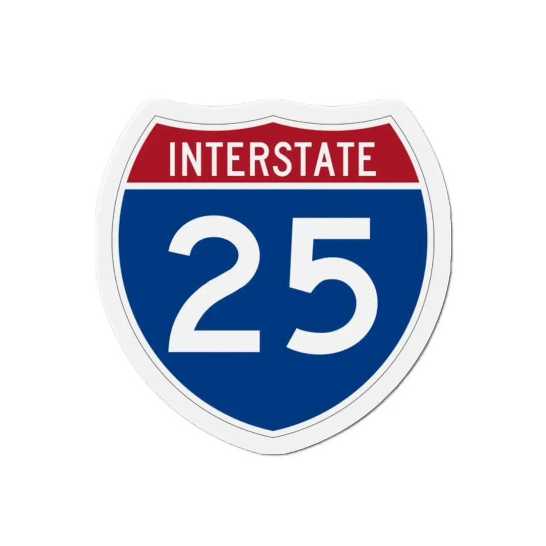 Interstate 25 (U.S. Highways) Refrigerator Magnet - The Sticker Space