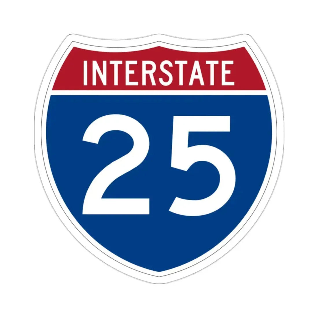 Interstate 25 (U.S. Highways) STICKER Vinyl Die-Cut Decal 2 Inch - The Sticker Space