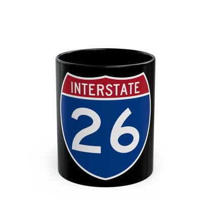 Interstate 26 (U.S. Highways) Black Coffee Mug-11oz-The Sticker Space