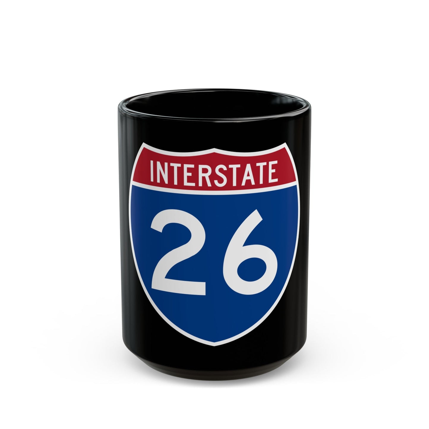 Interstate 26 (U.S. Highways) Black Coffee Mug-15oz-The Sticker Space