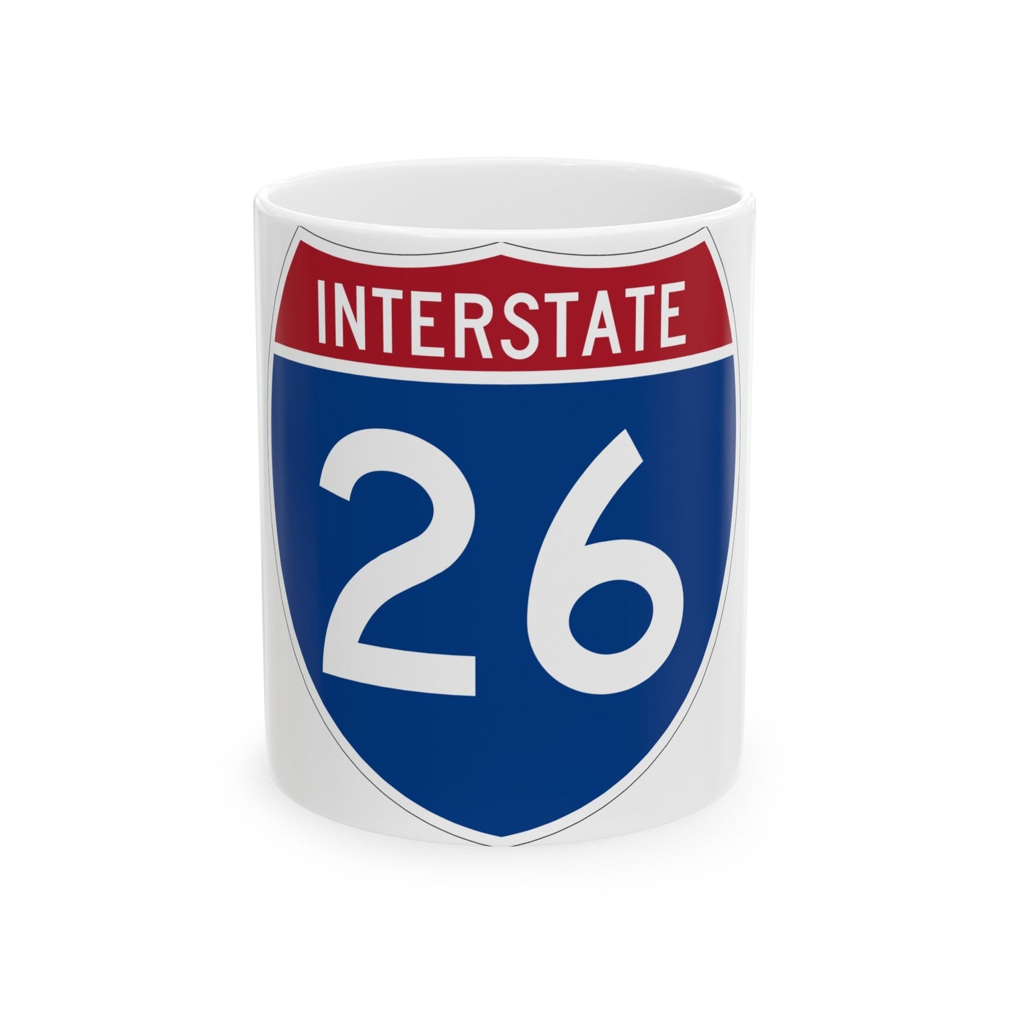 Interstate 26 (U.S. Highways) White Coffee Mug-11oz-The Sticker Space