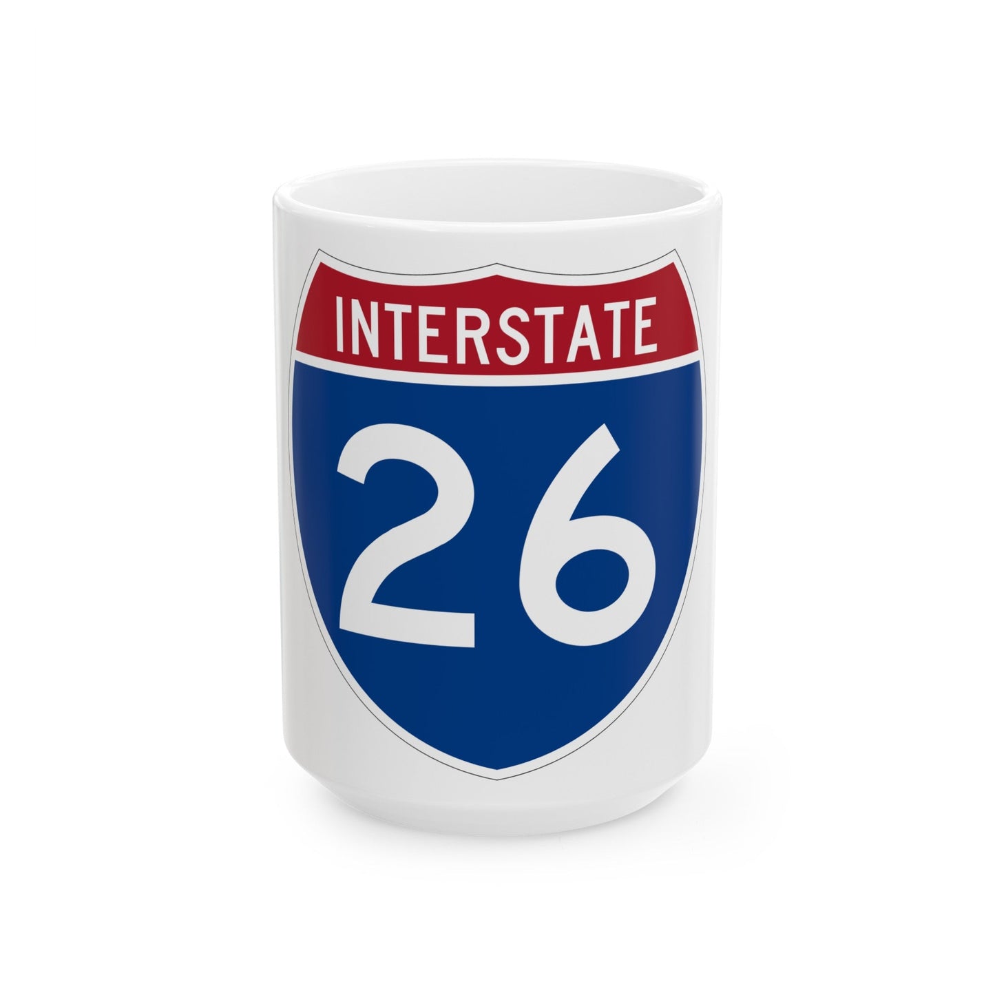 Interstate 26 (U.S. Highways) White Coffee Mug-15oz-The Sticker Space