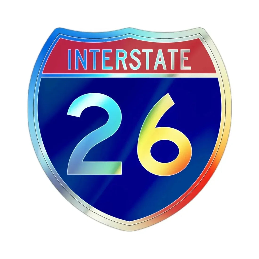 Interstate 26 (U.S. Highways) Holographic STICKER Die-Cut Vinyl Decal - The Sticker Space