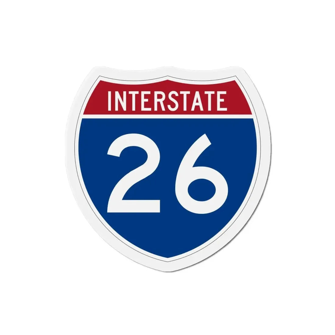 Interstate 26 (U.S. Highways) Refrigerator Magnet - The Sticker Space