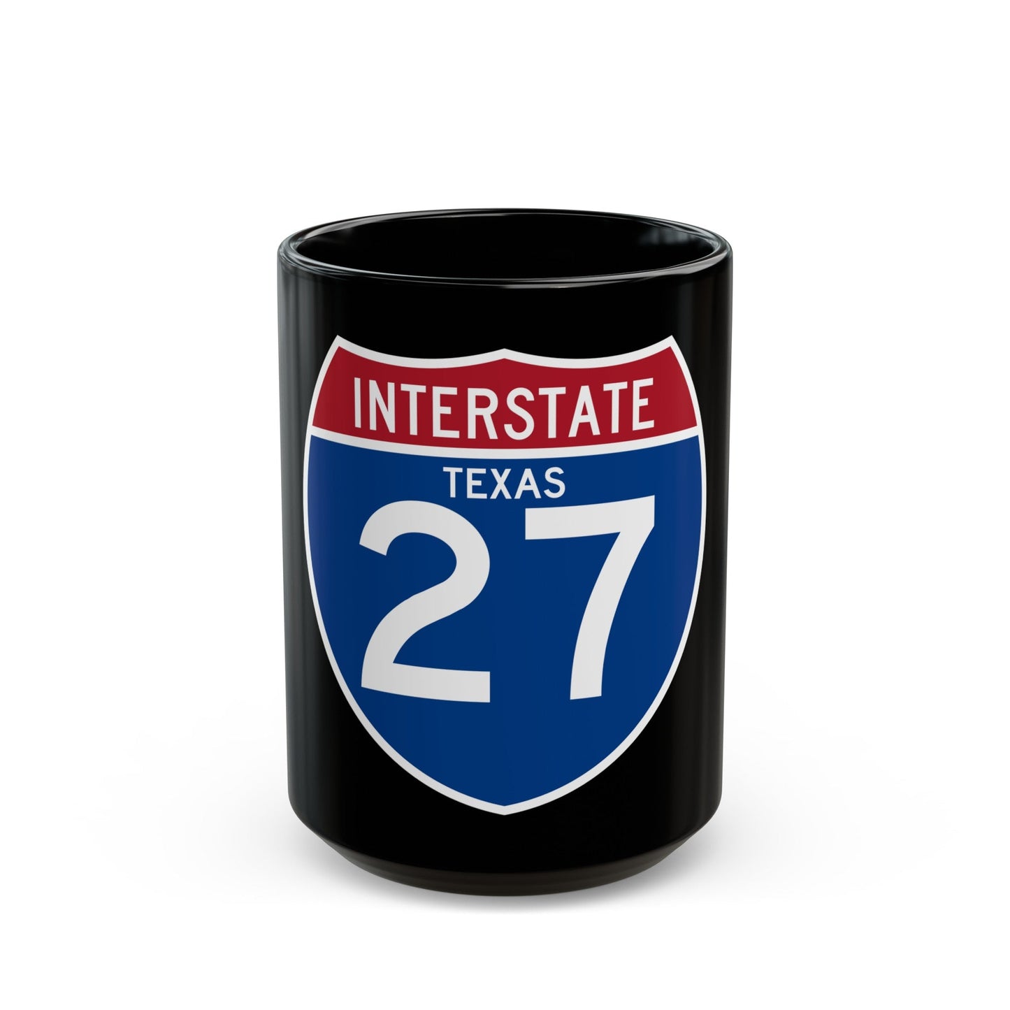 Interstate 27 (U.S. Highways) Black Coffee Mug-15oz-The Sticker Space