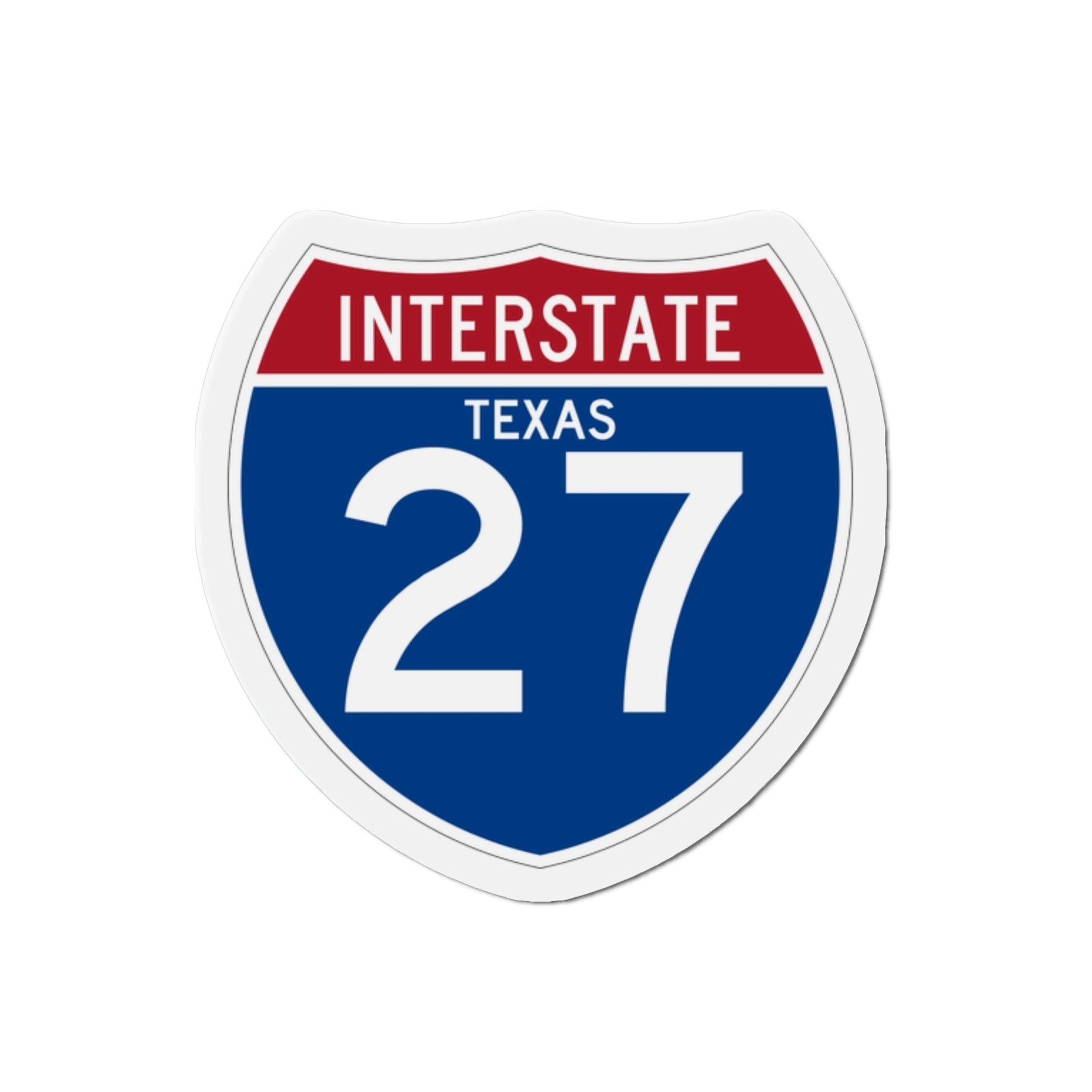 Interstate 27 (U.S. Highways) Die-Cut Magnet-2 Inch-The Sticker Space