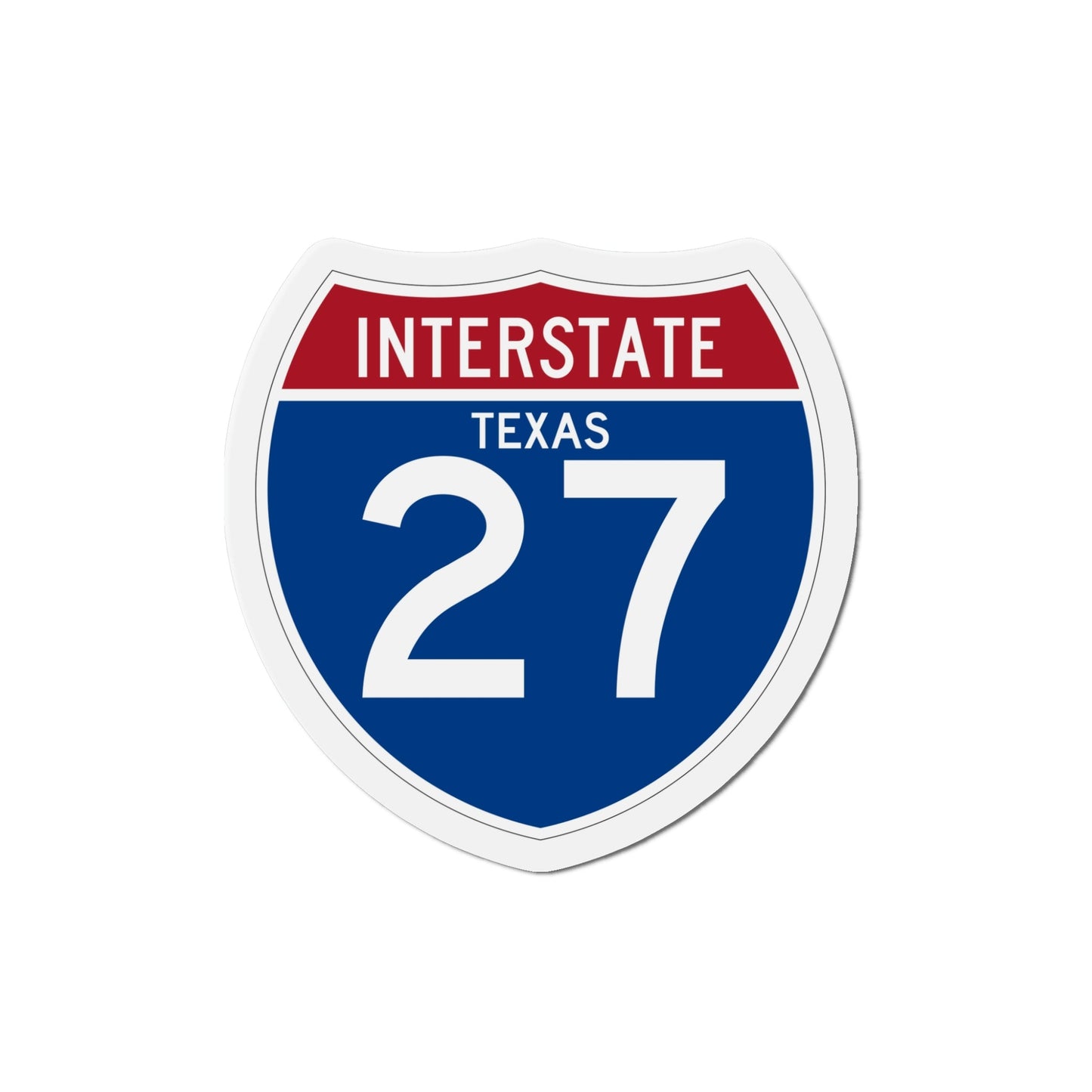 Interstate 27 (U.S. Highways) Die-Cut Magnet-5 Inch-The Sticker Space