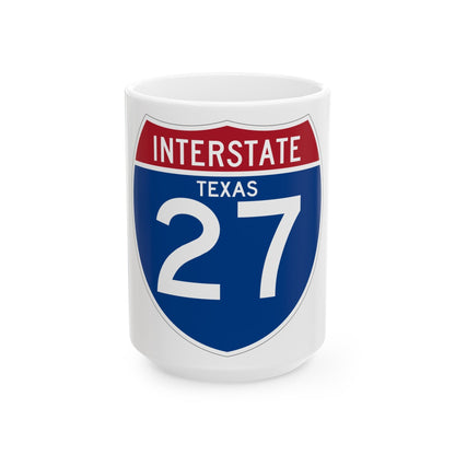 Interstate 27 (U.S. Highways) White Coffee Mug-15oz-The Sticker Space