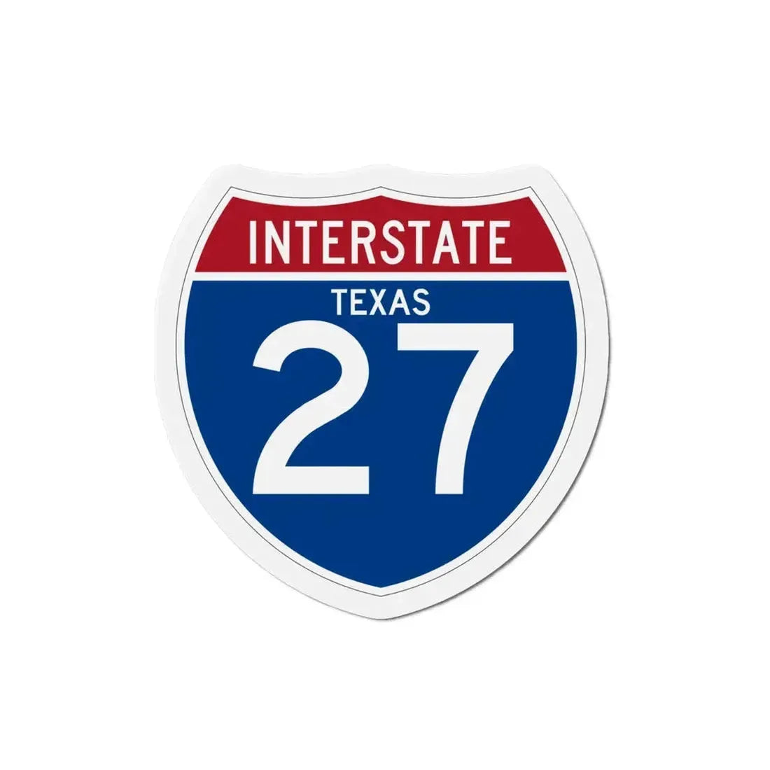 Interstate 27 (U.S. Highways) Refrigerator Magnet 4 Inch - The Sticker Space