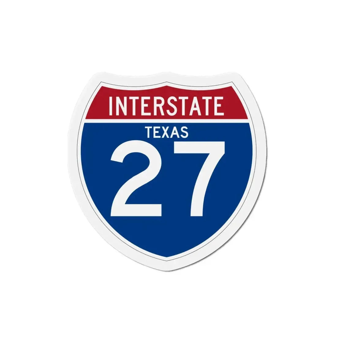 Interstate 27 (U.S. Highways) Refrigerator Magnet 4 Inch - The Sticker Space