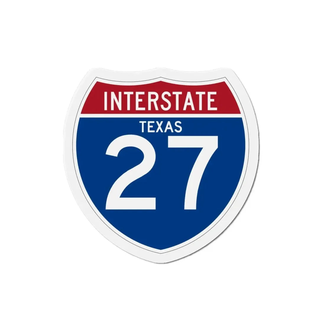 Interstate 27 (U.S. Highways) Refrigerator Magnet - The Sticker Space