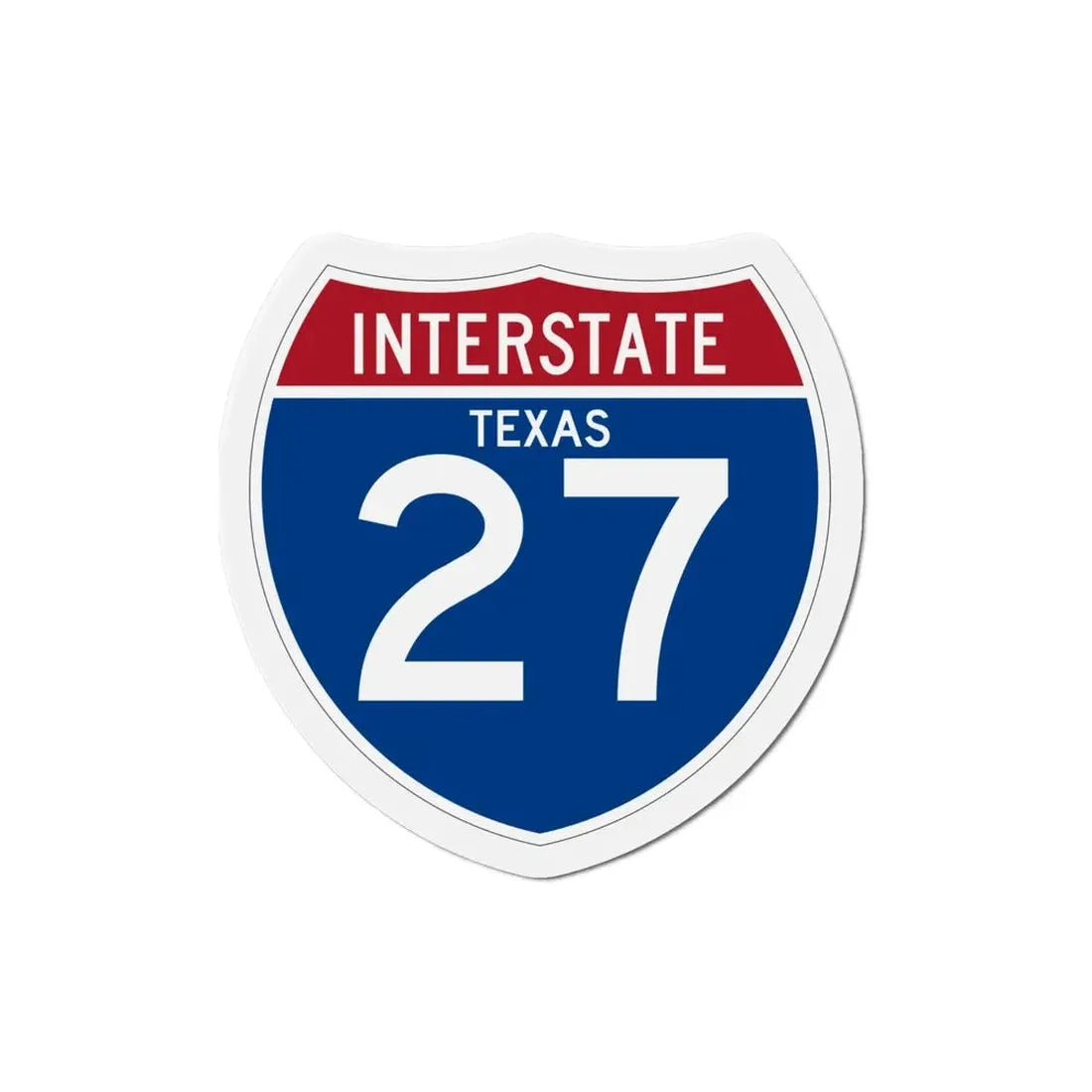 Interstate 27 (U.S. Highways) Refrigerator Magnet - The Sticker Space
