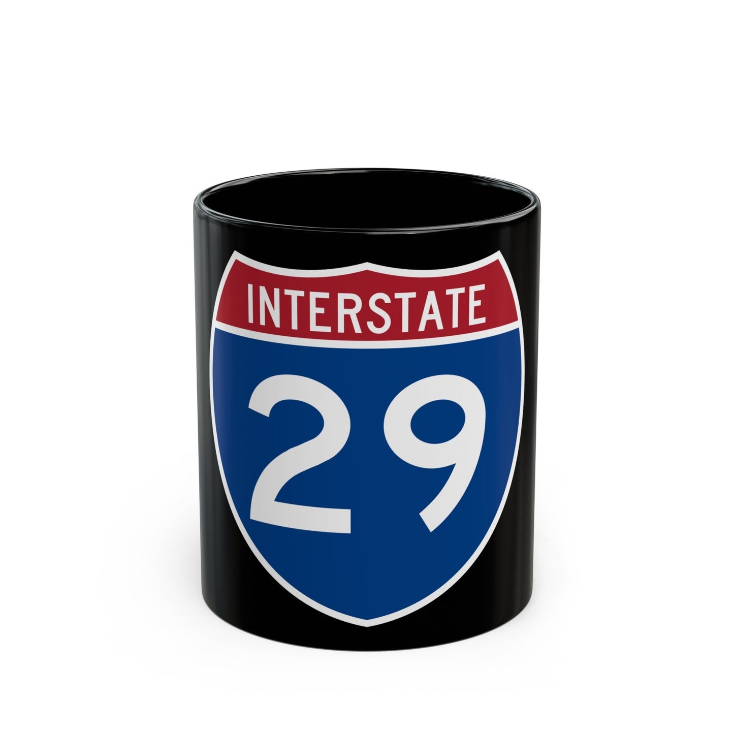 Interstate 29 (U.S. Highways) Black Coffee Mug-11oz-The Sticker Space