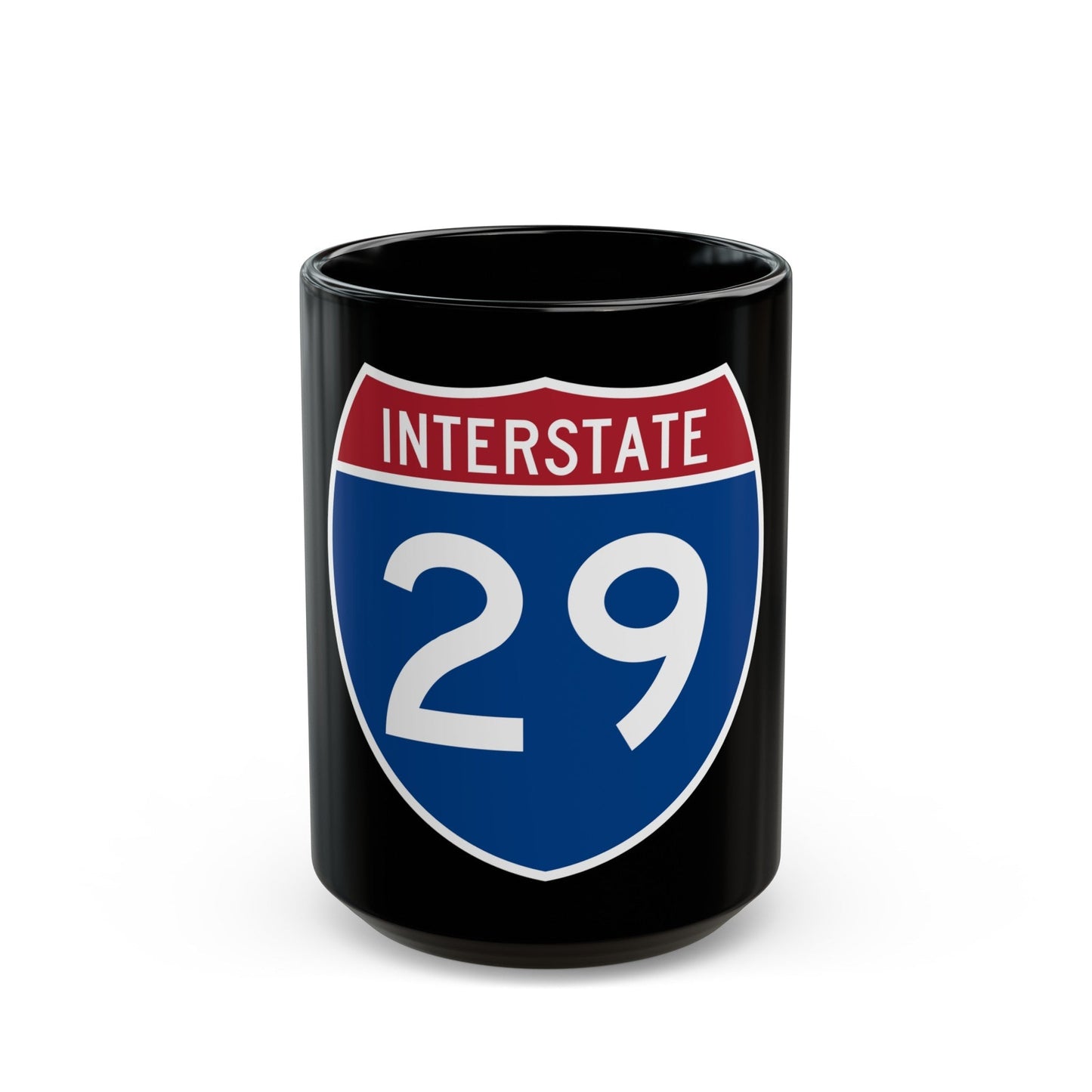 Interstate 29 (U.S. Highways) Black Coffee Mug-15oz-The Sticker Space