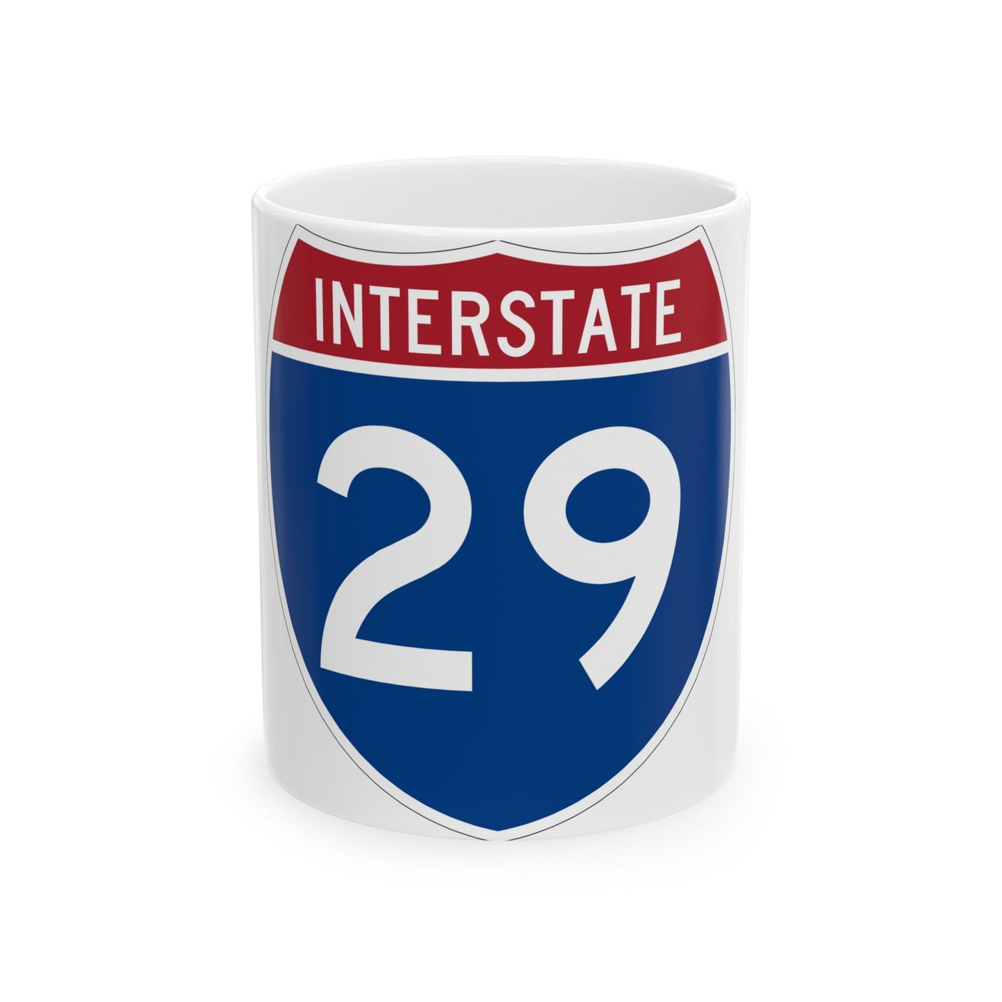 Interstate 29 (U.S. Highways) White Coffee Mug-11oz-The Sticker Space