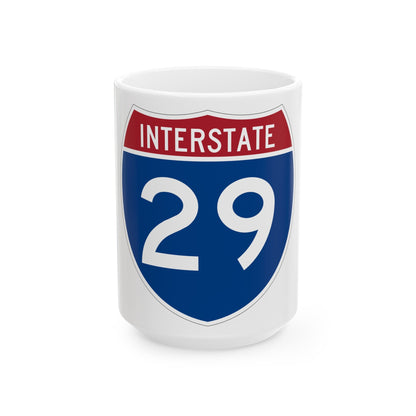 Interstate 29 (U.S. Highways) White Coffee Mug-15oz-The Sticker Space