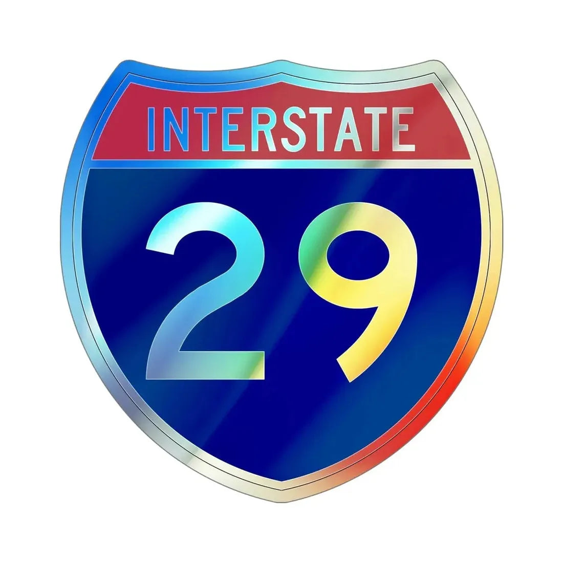 Interstate 29 (U.S. Highways) Holographic STICKER Die-Cut Vinyl Decal - The Sticker Space