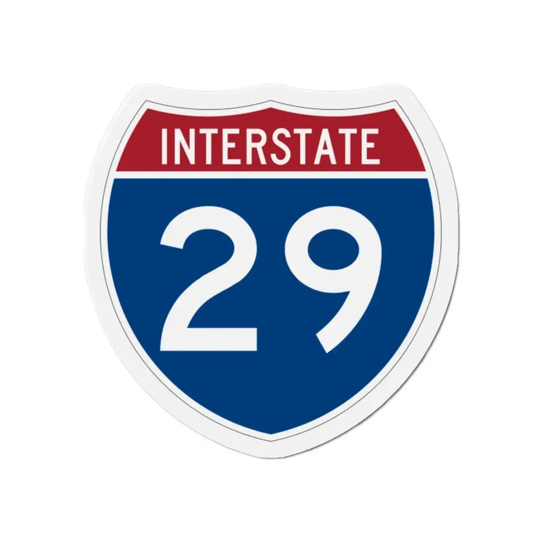 Interstate 29 (U.S. Highways) Refrigerator Magnet 2 Inch - The Sticker Space