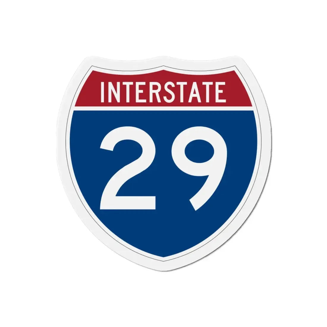 Interstate 29 (U.S. Highways) Refrigerator Magnet 3 Inch - The Sticker Space