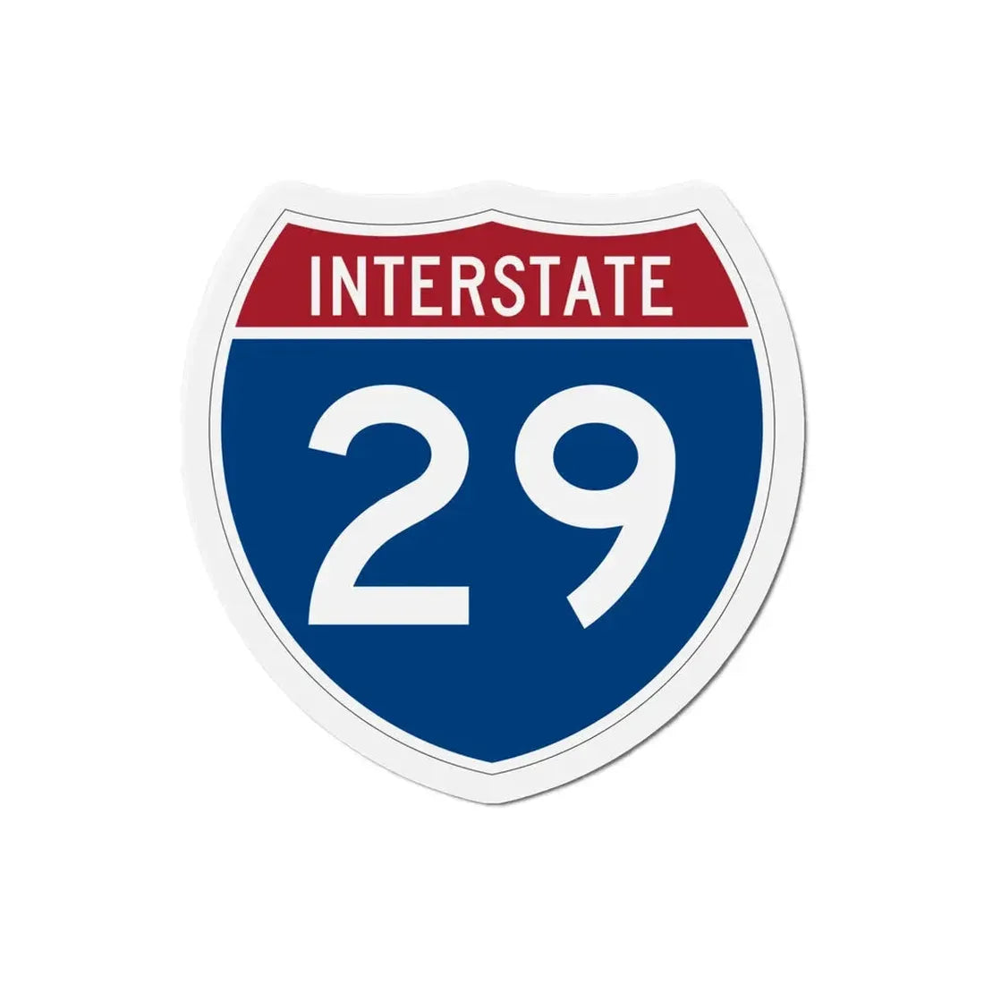 Interstate 29 (U.S. Highways) Refrigerator Magnet 5 Inch - The Sticker Space