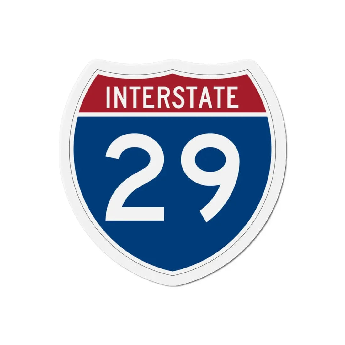 Interstate 29 (U.S. Highways) Refrigerator Magnet - The Sticker Space