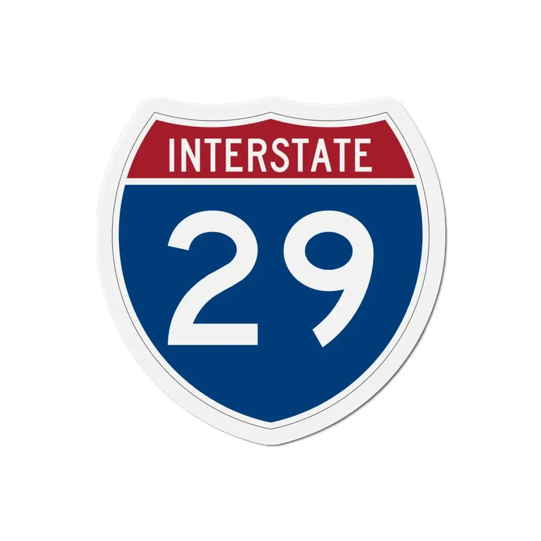 Interstate 29 (U.S. Highways) Refrigerator Magnet - The Sticker Space