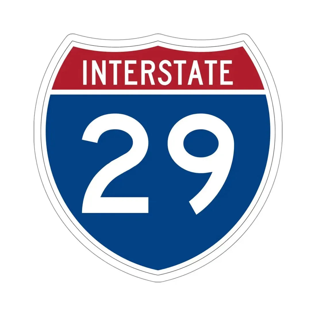 Interstate 29 (U.S. Highways) STICKER Vinyl Die-Cut Decal 5 Inch - The Sticker Space