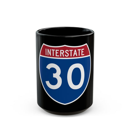 Interstate 30 (U.S. Highways) Black Coffee Mug-15oz-The Sticker Space